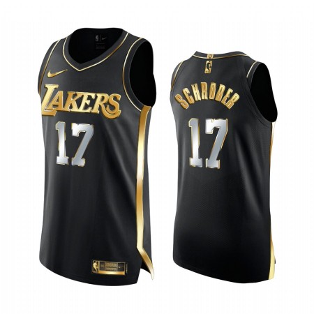 Maillot Basket Los Angeles Lakers Dennis Schroder 17 2020-21 Noir Golden Edition Swingman - Homme
